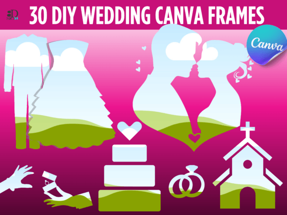 Download Stunning DIY Wedding Canva Frames - Diy wedding Collection