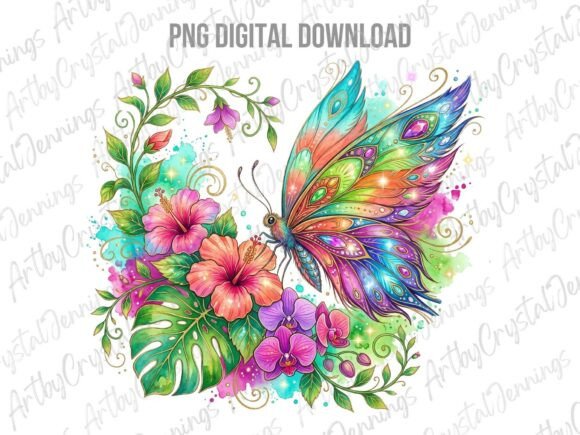 Download Colorful Floral Butterfly PNG - Butterfly png Collection