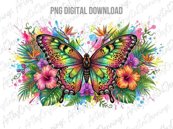Download Vibrant Leopard Butterfly PNG - Butterfly png Collection